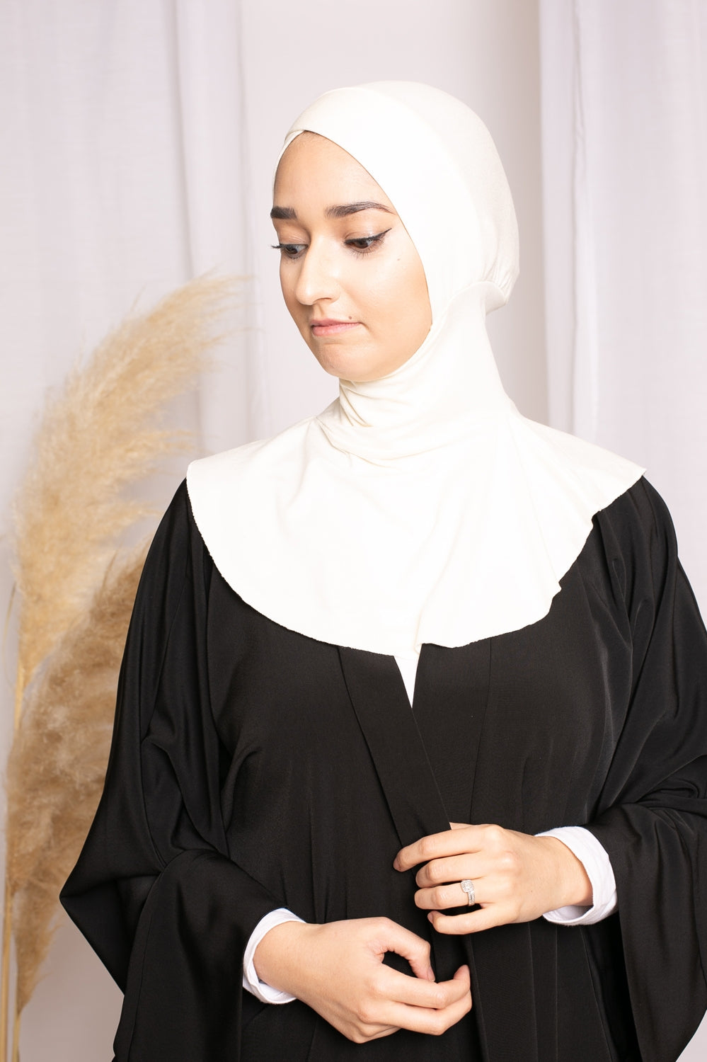 Cagoule croisé jersey écru