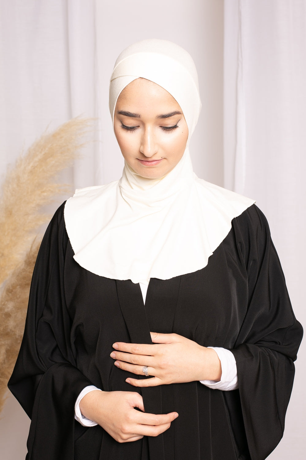 Cagoule croisé jersey écru