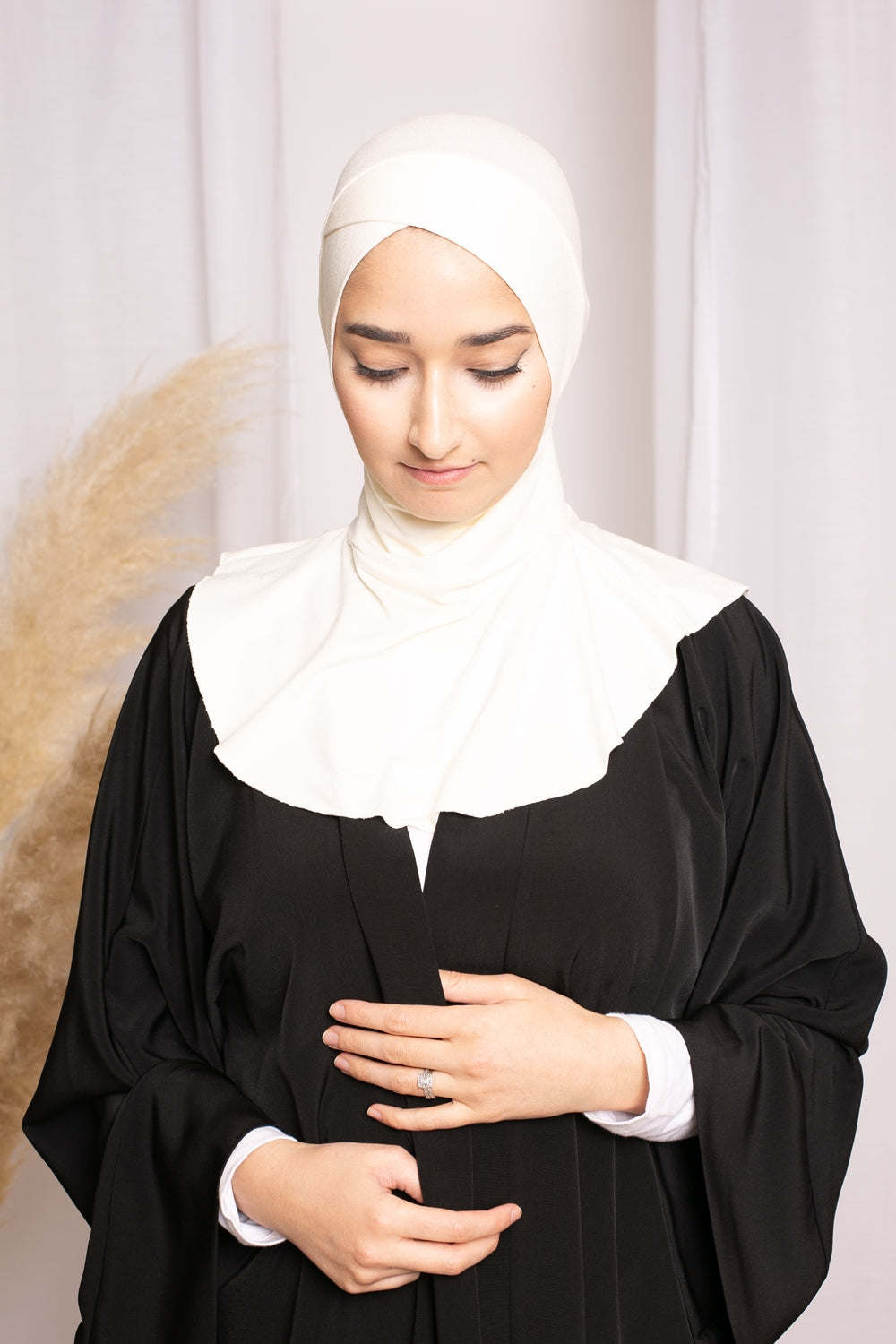 Cagoule croisé jersey écru