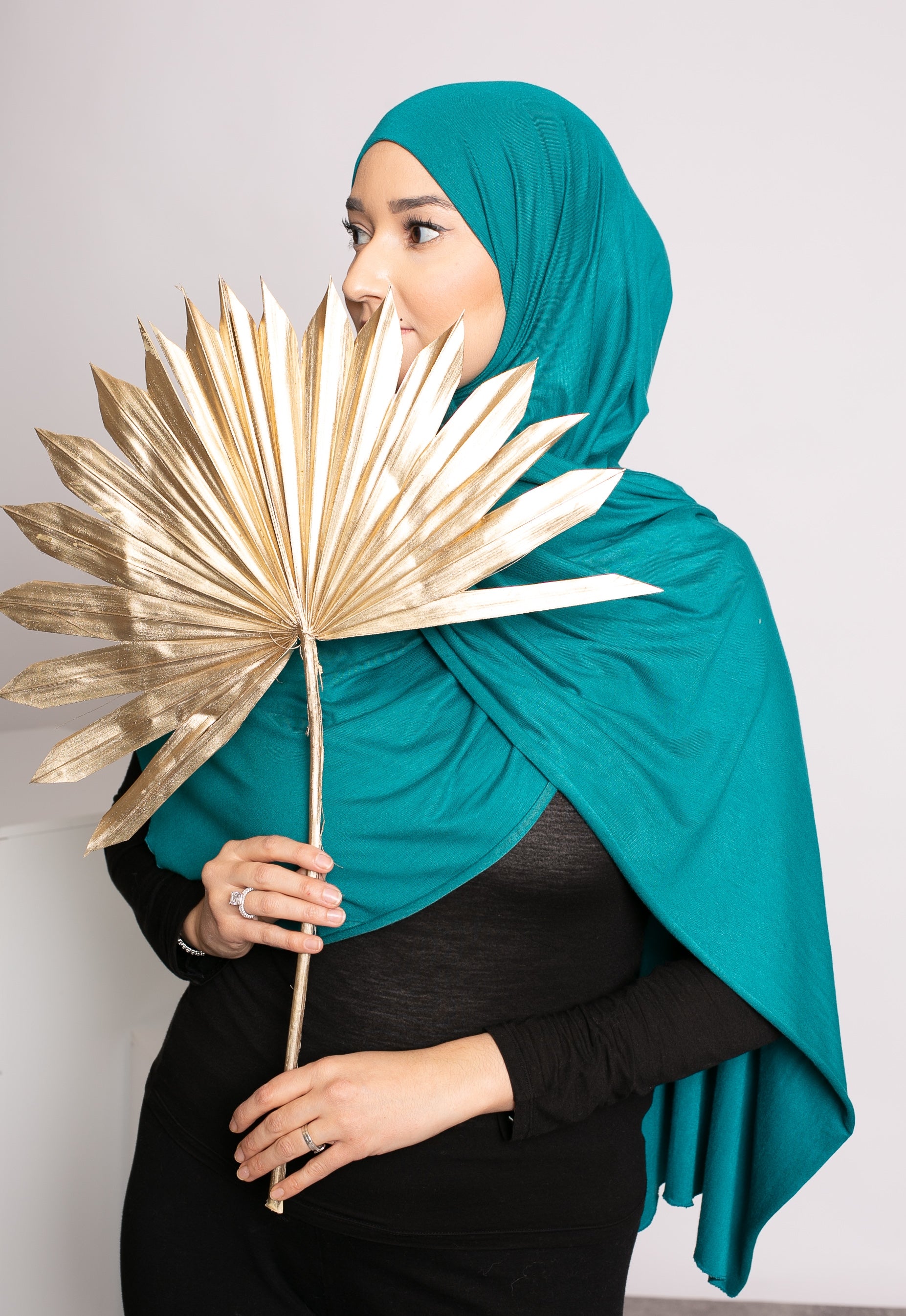 Hijab jersey soft vert émeraude