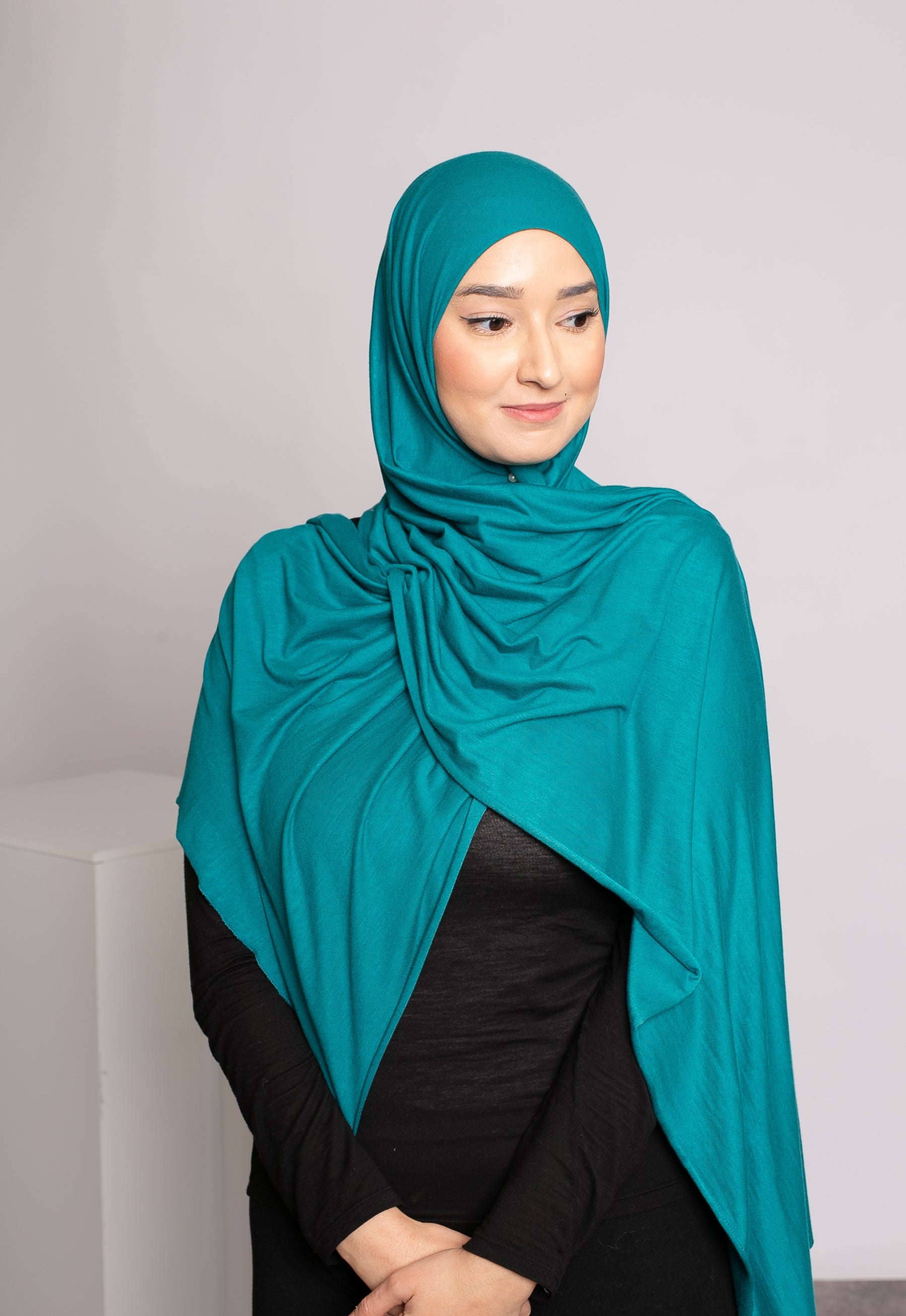 Hijab jersey soft vert émeraude