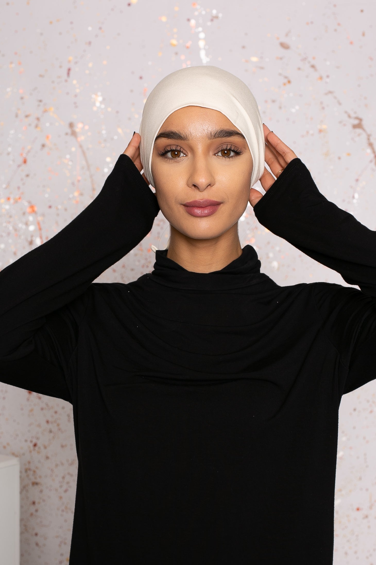 Bonnet à nouer premium jersey écru