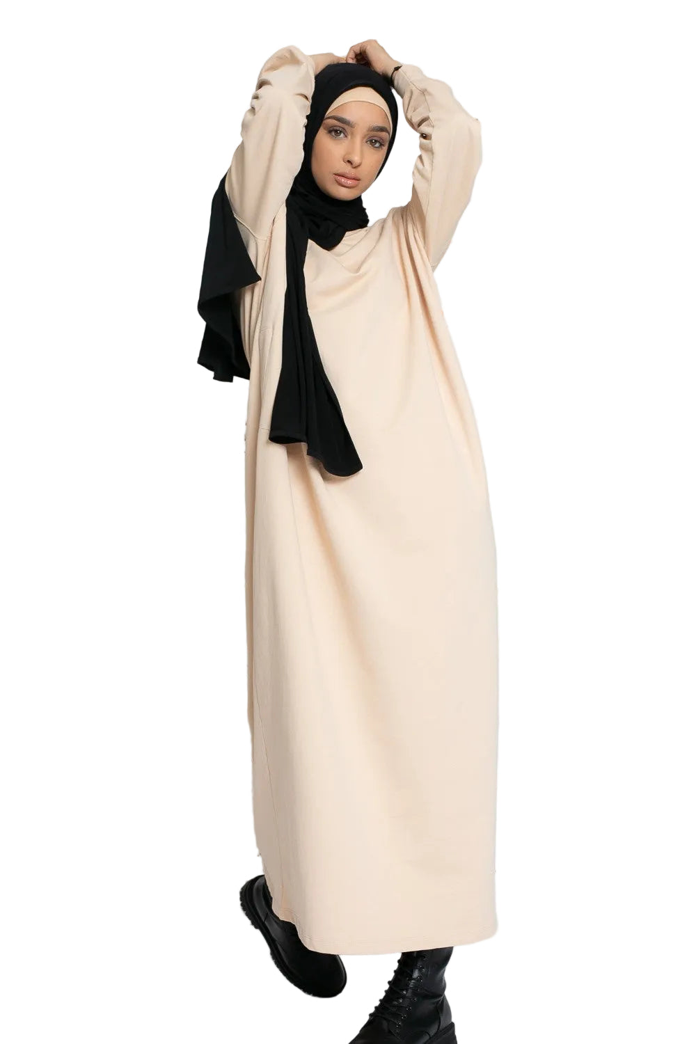 Robe sweat oversize pour fille musulmane moderne