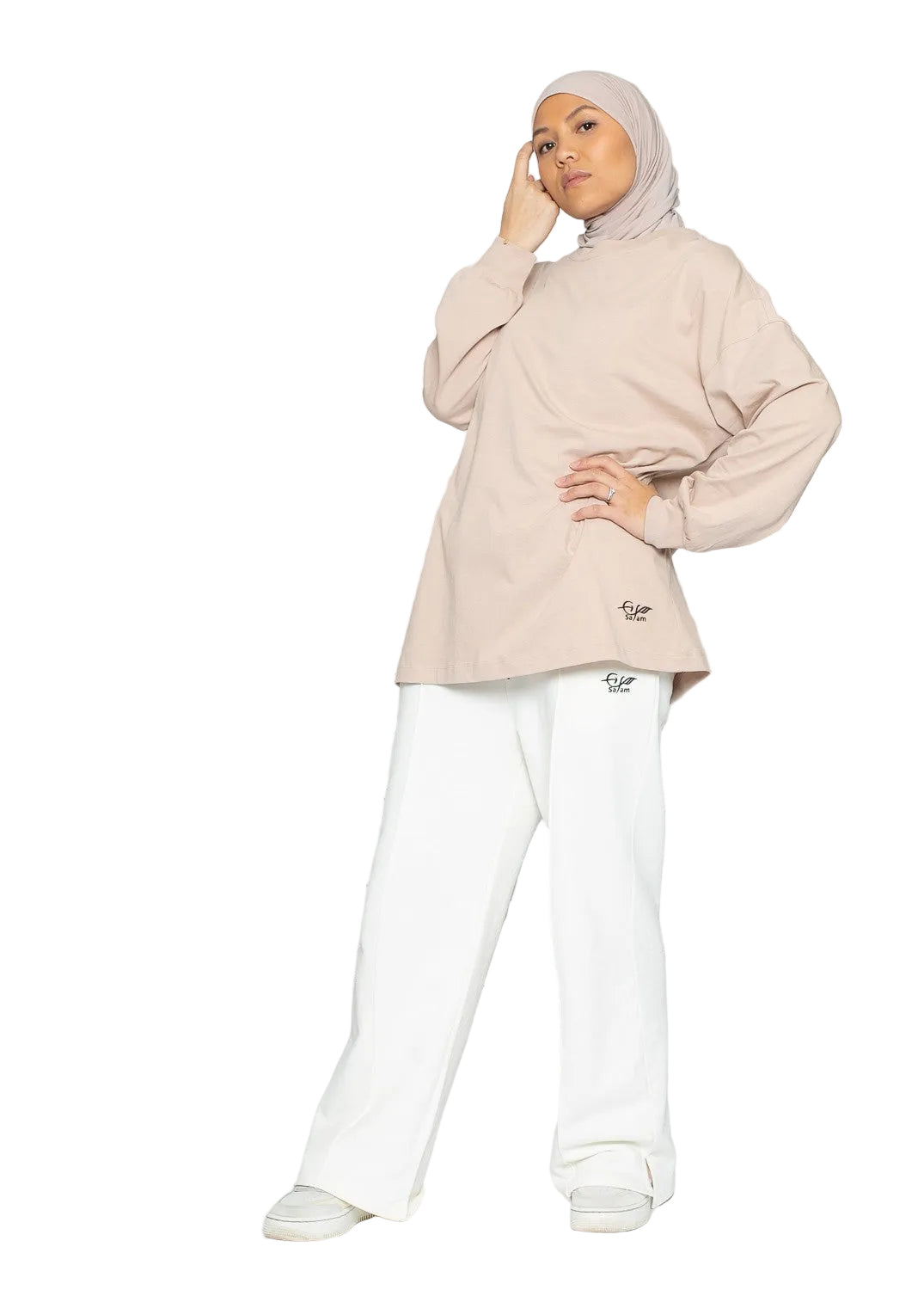 Haut large à manche longue et bouffante pour femme collection sportswear
