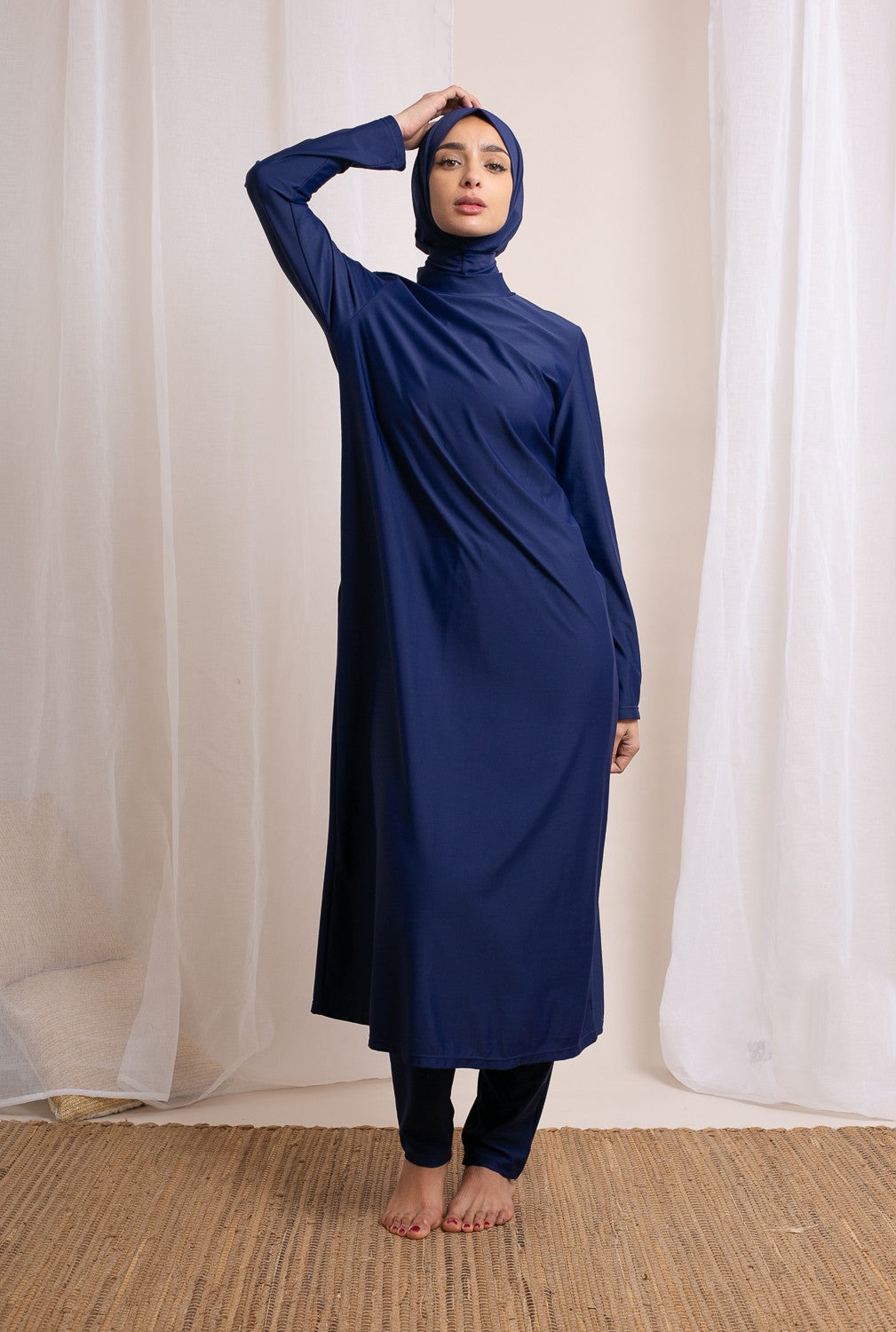Burkini long et large de qualité qui ne colle pas. Boutique musulmane de burkini moderne.