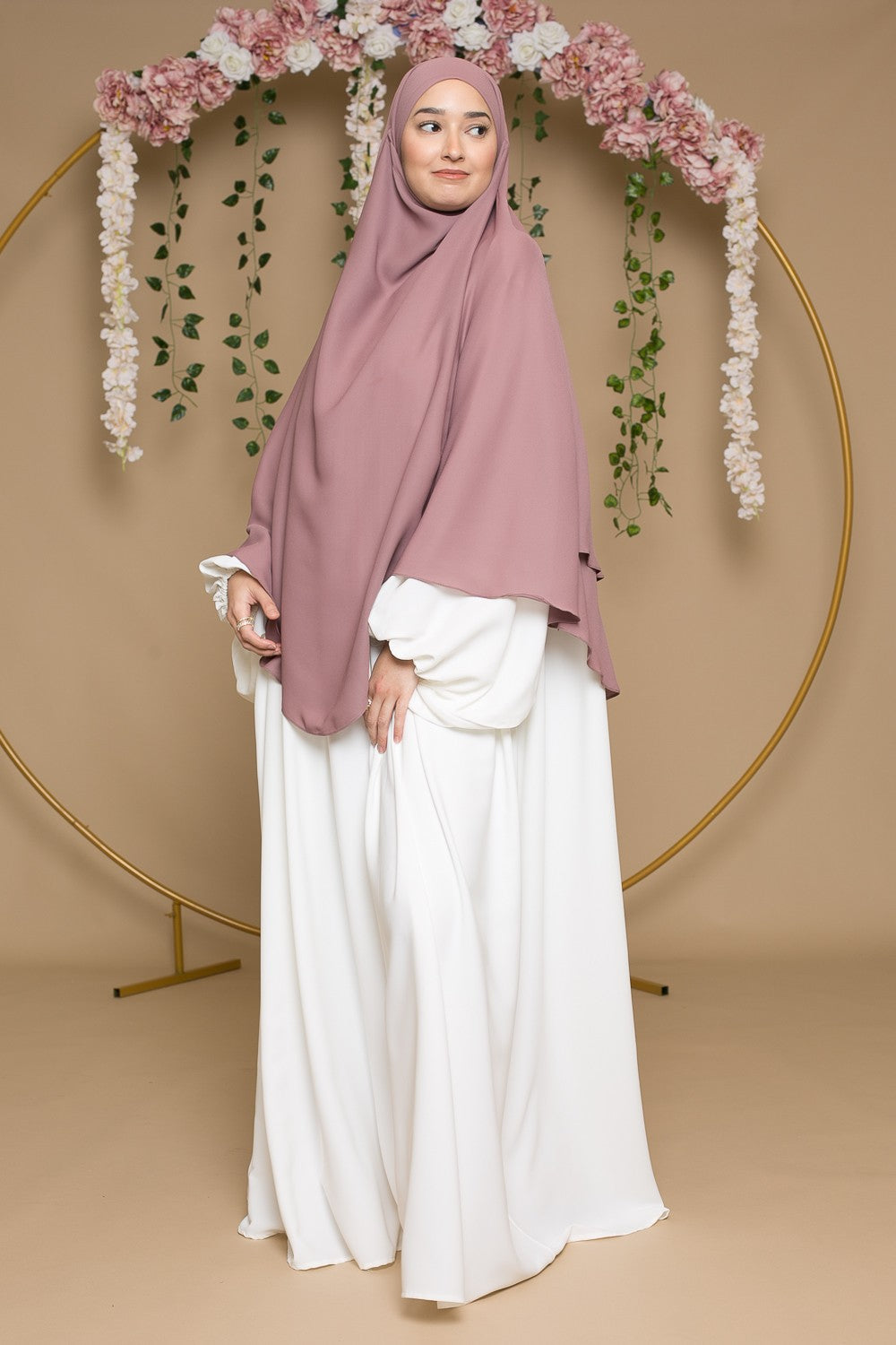 Khimar double voile mousseline