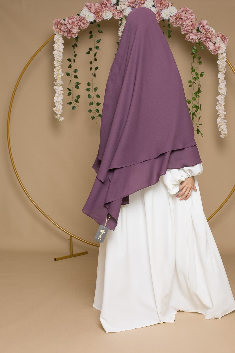 Khimar double voile mousseline opaque pour été
