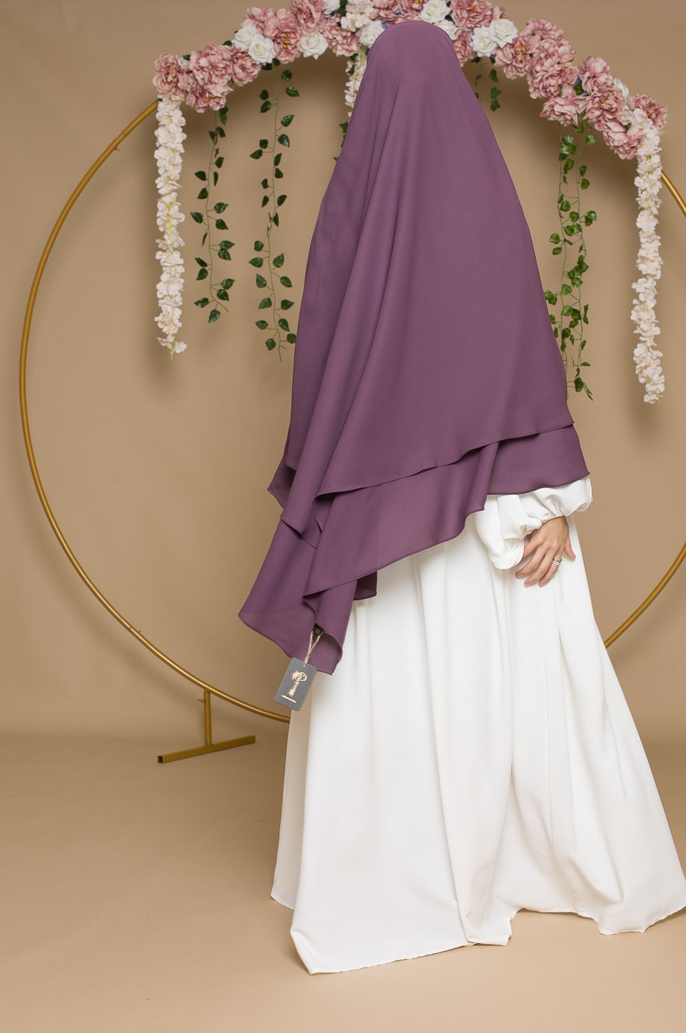 Khimar double voile mousseline opaque pour été