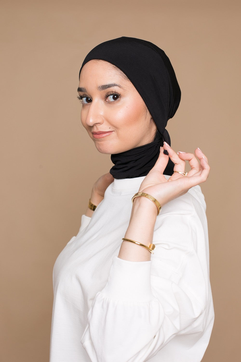 Cagoule à nouer lycra pour femme musulmane