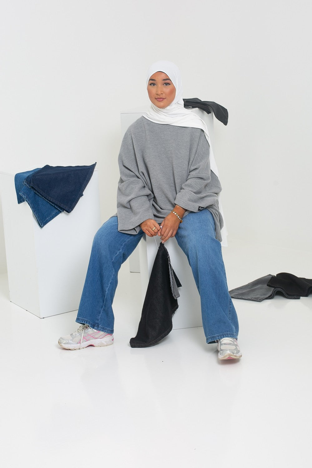 Jeans loose pour femme modeste. Marque Salam