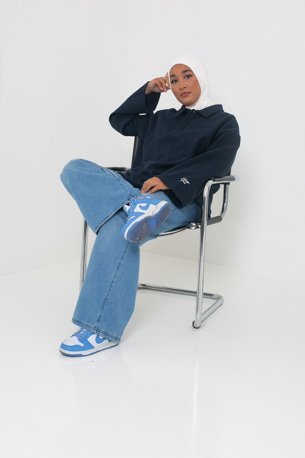 Jean loose pour femme modeste. Marque Salam.