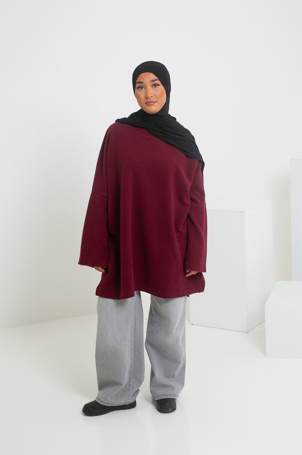 Pull très large pour femme musulmane.