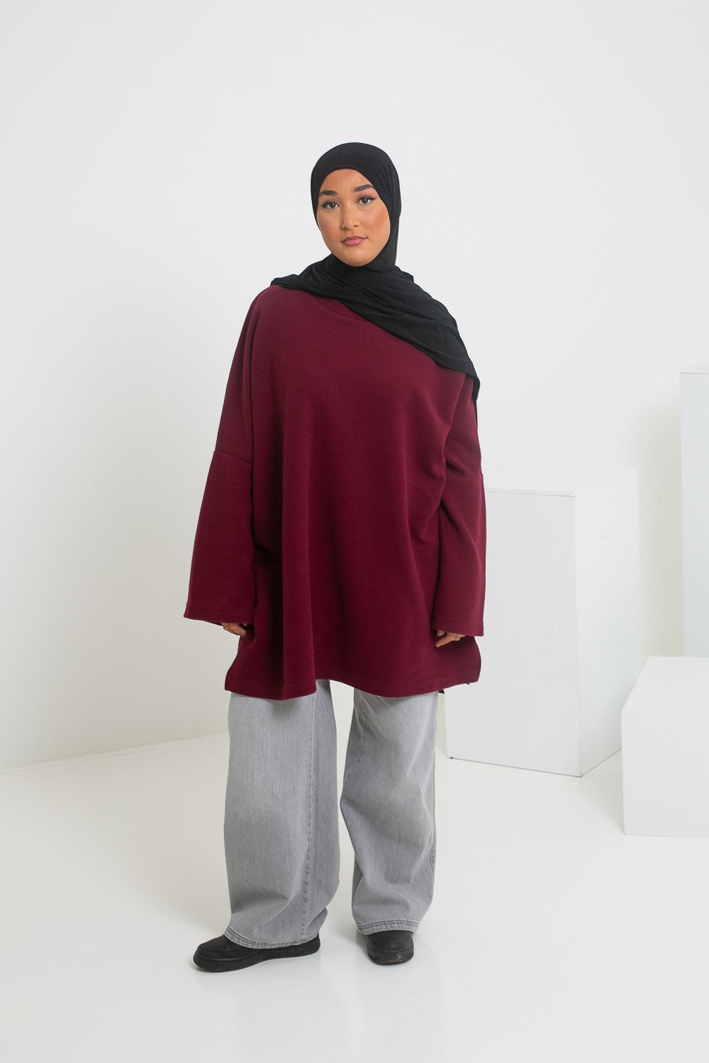 Pull très large pour femme musulmane.