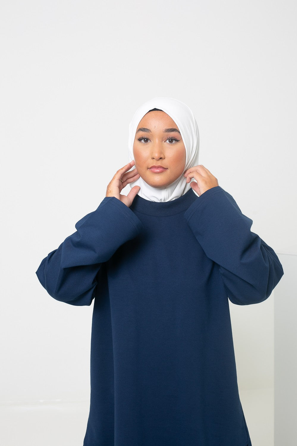 Hijab cagoule zip pour femme musulmane