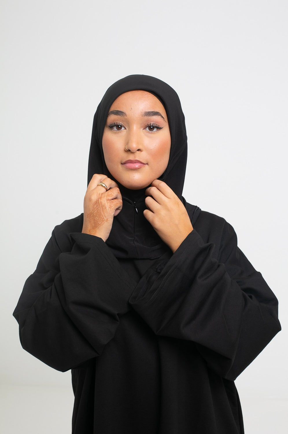 Hijab cagoule zip sport jersey premium