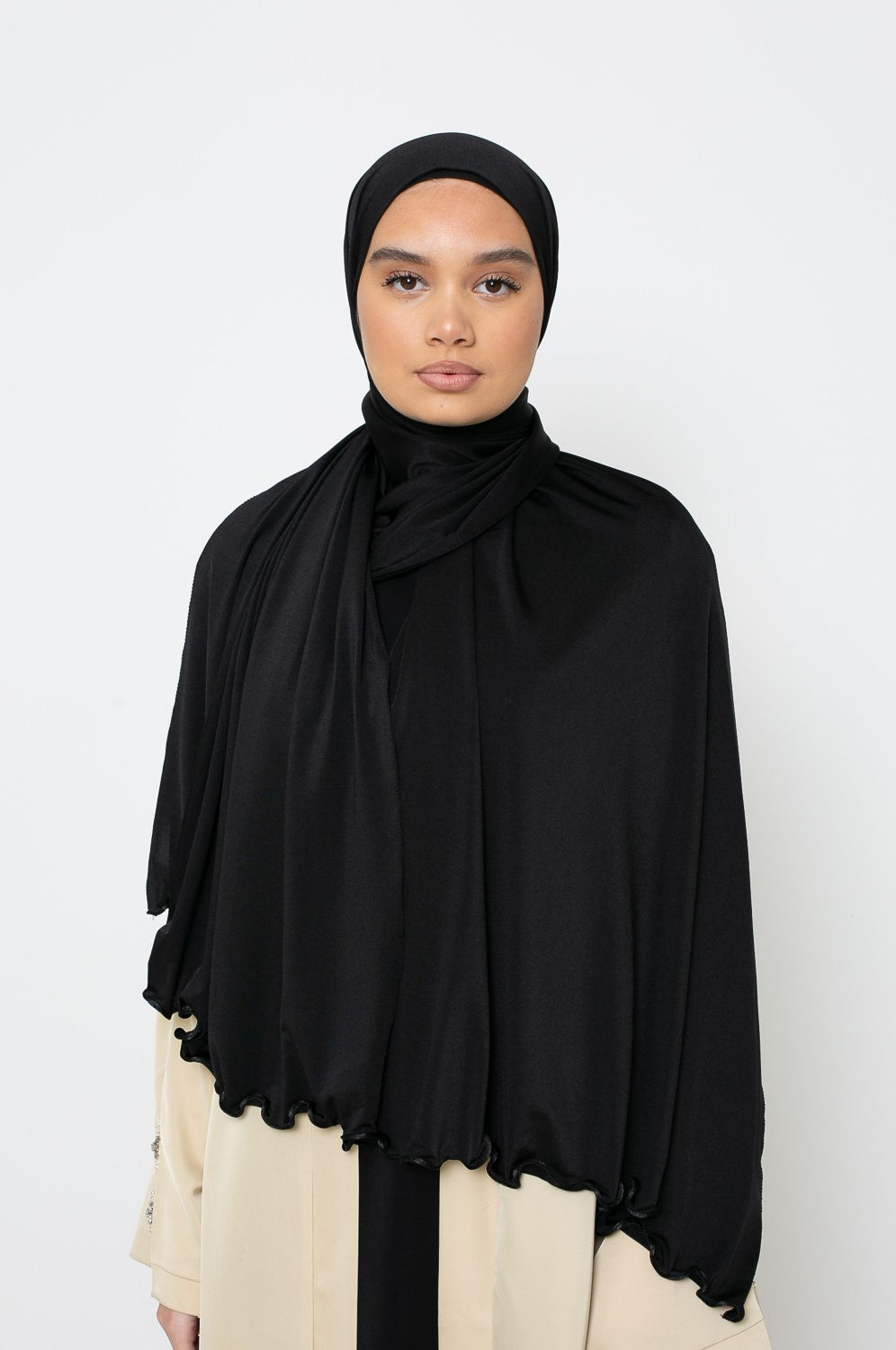 Hijab Jersey premium vague noir