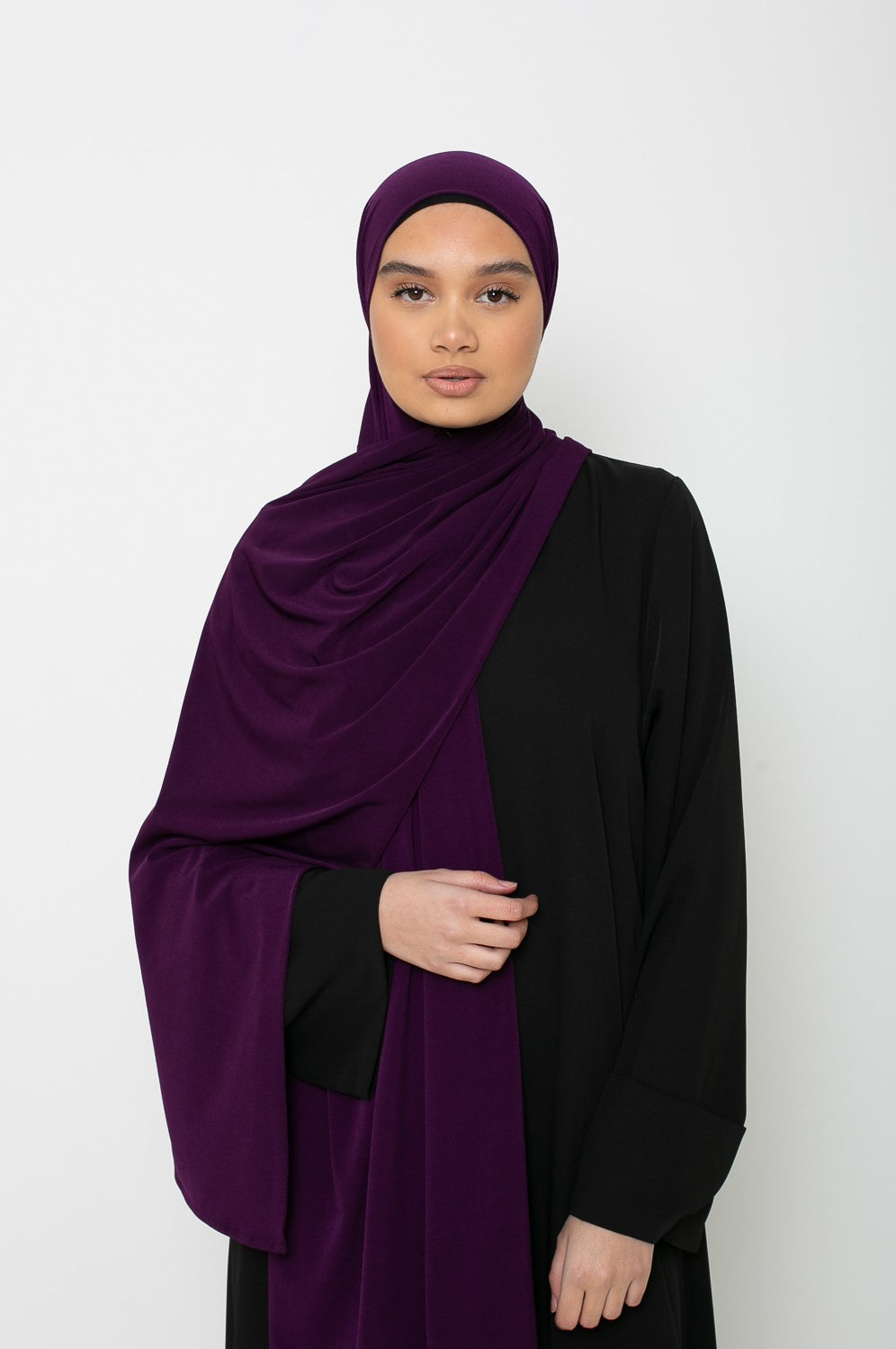 Hijab Jersey premium aubergine
