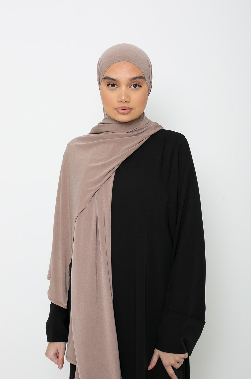 Hijab Jersey premium taupe foncé