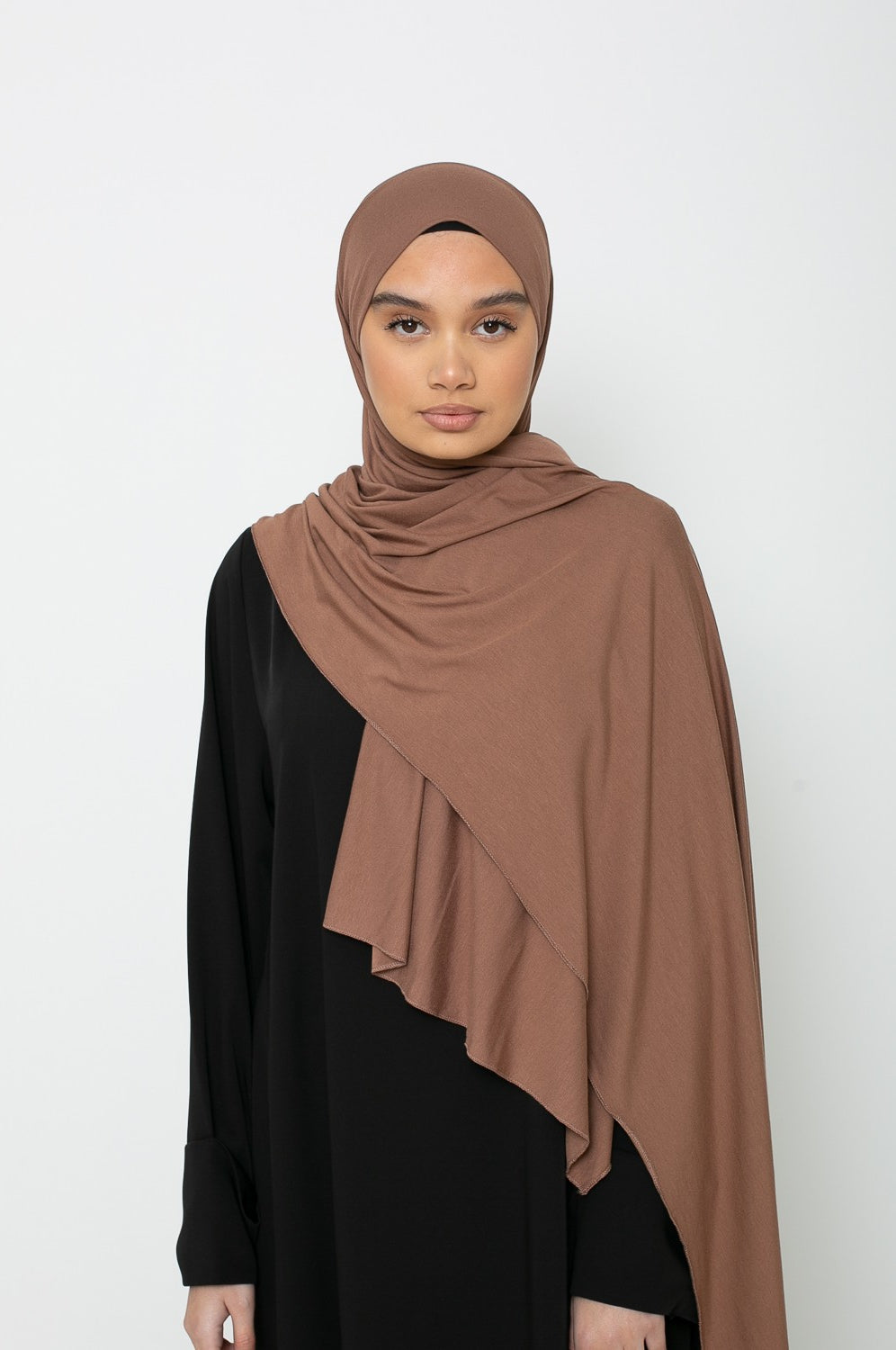 Hijab prêt à nouer jersey choco