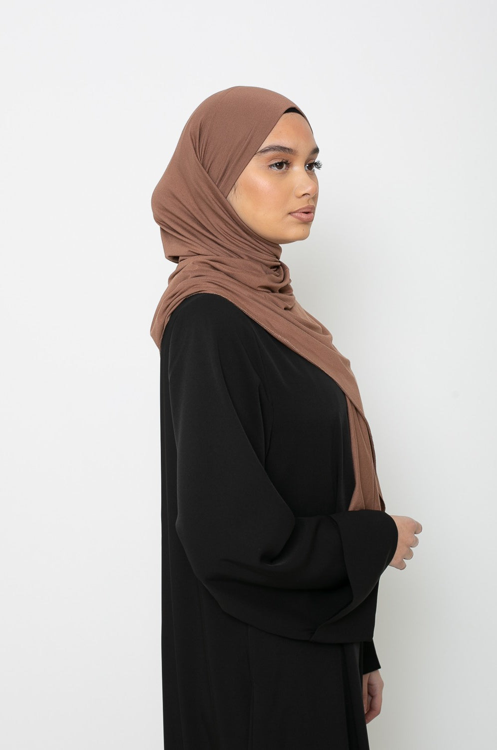 Hijab prêt à nouer jersey choco
