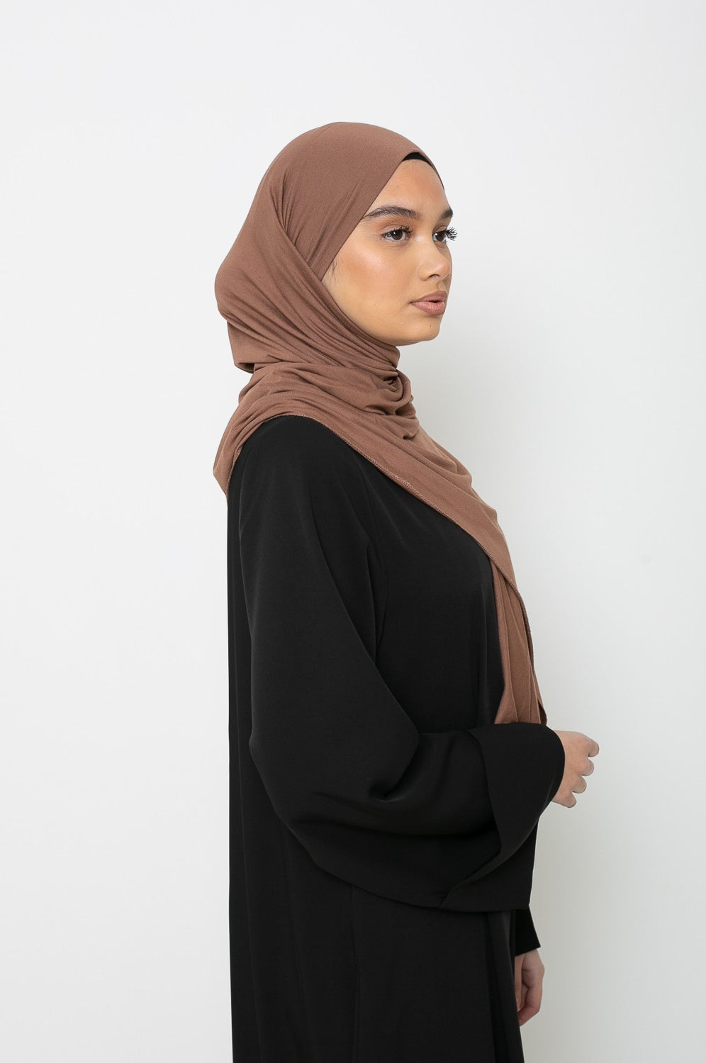 Hijab prêt à nouer jersey choco