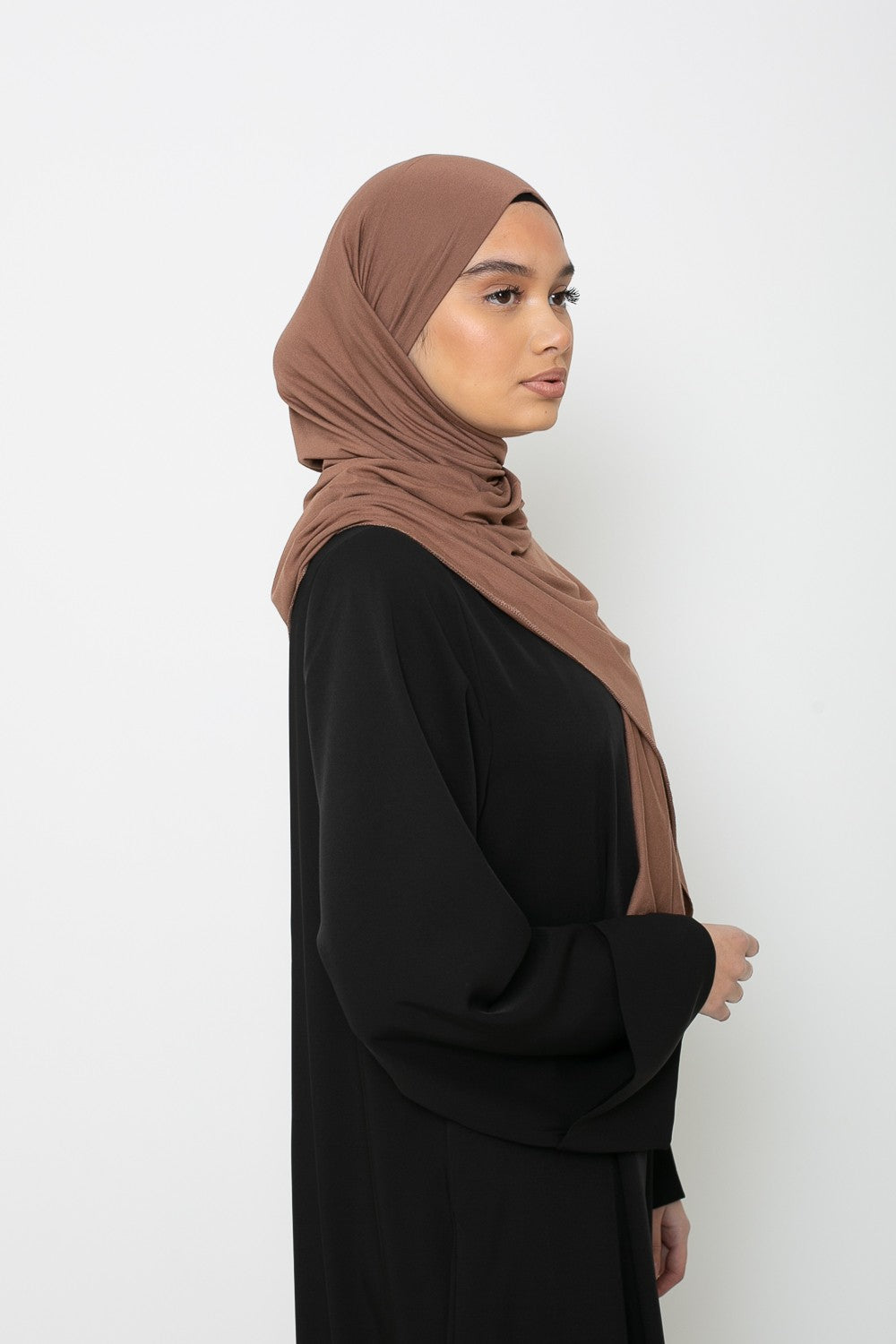 Hijab prêt à nouer jersey choco