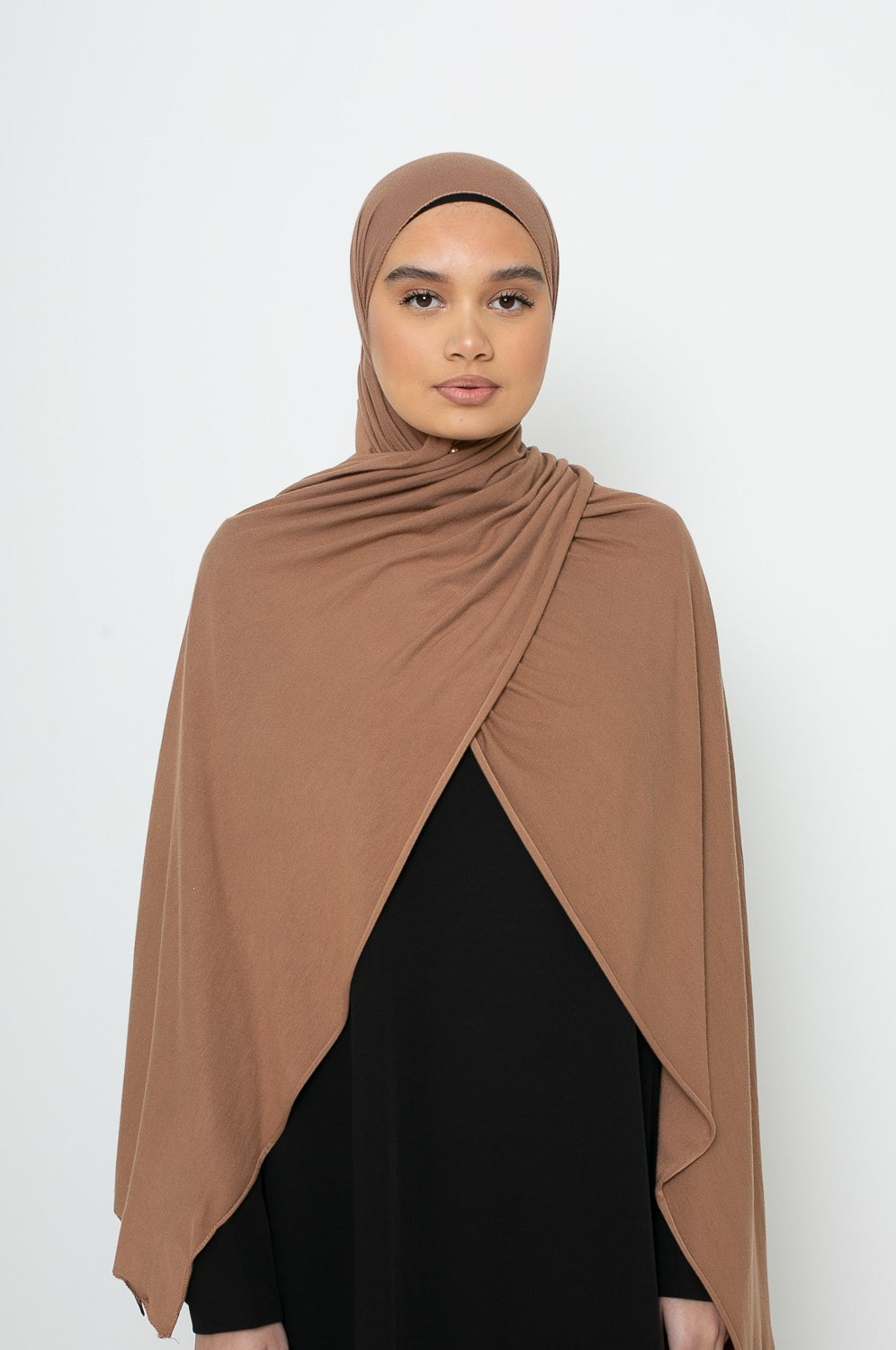 Hijab jersey caramel