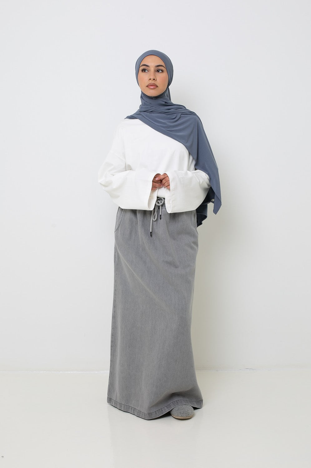 Jupe jean ample pour femme musulmane