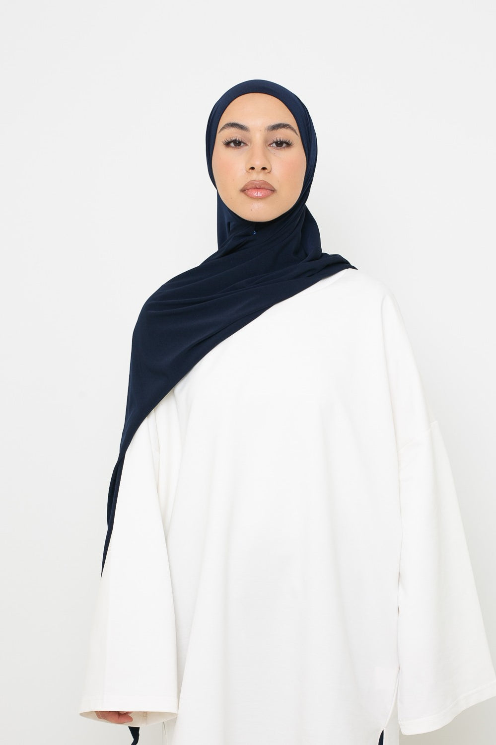 Hijab Jersey premium bleu foncé