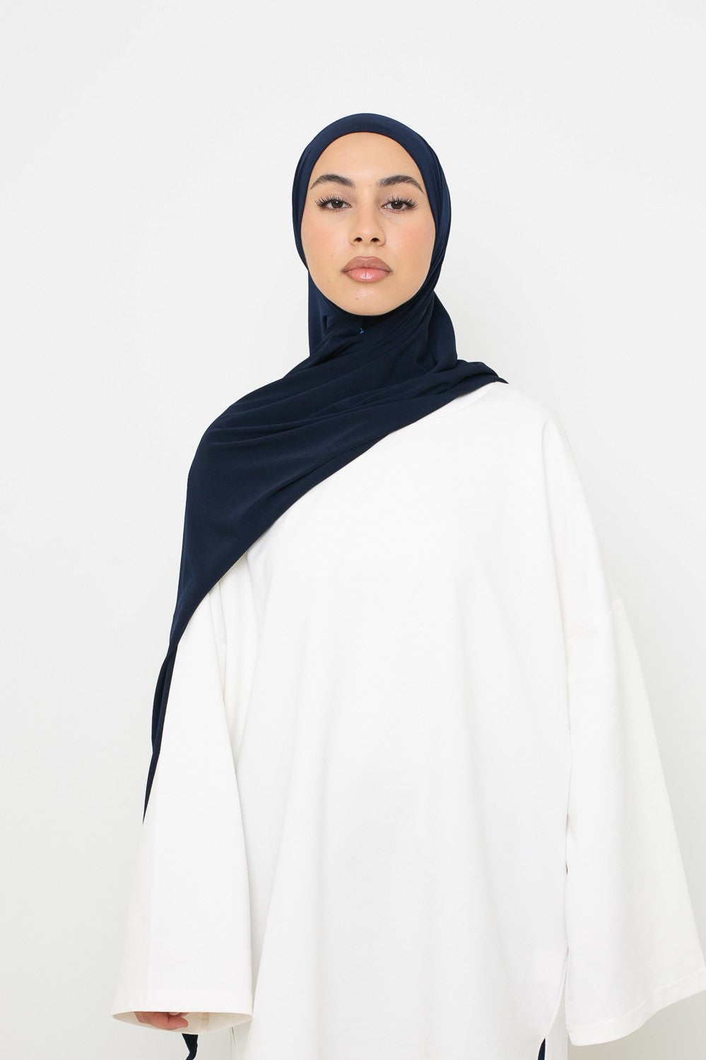 Hijab Jersey premium bleu foncé