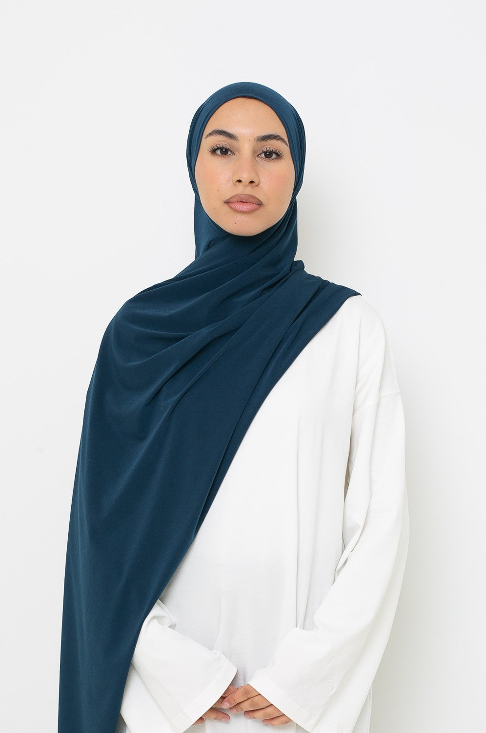 Hijab Jersey premium pétrole