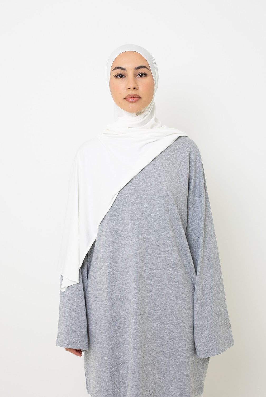 Hijab Jersey premium blanc cassé