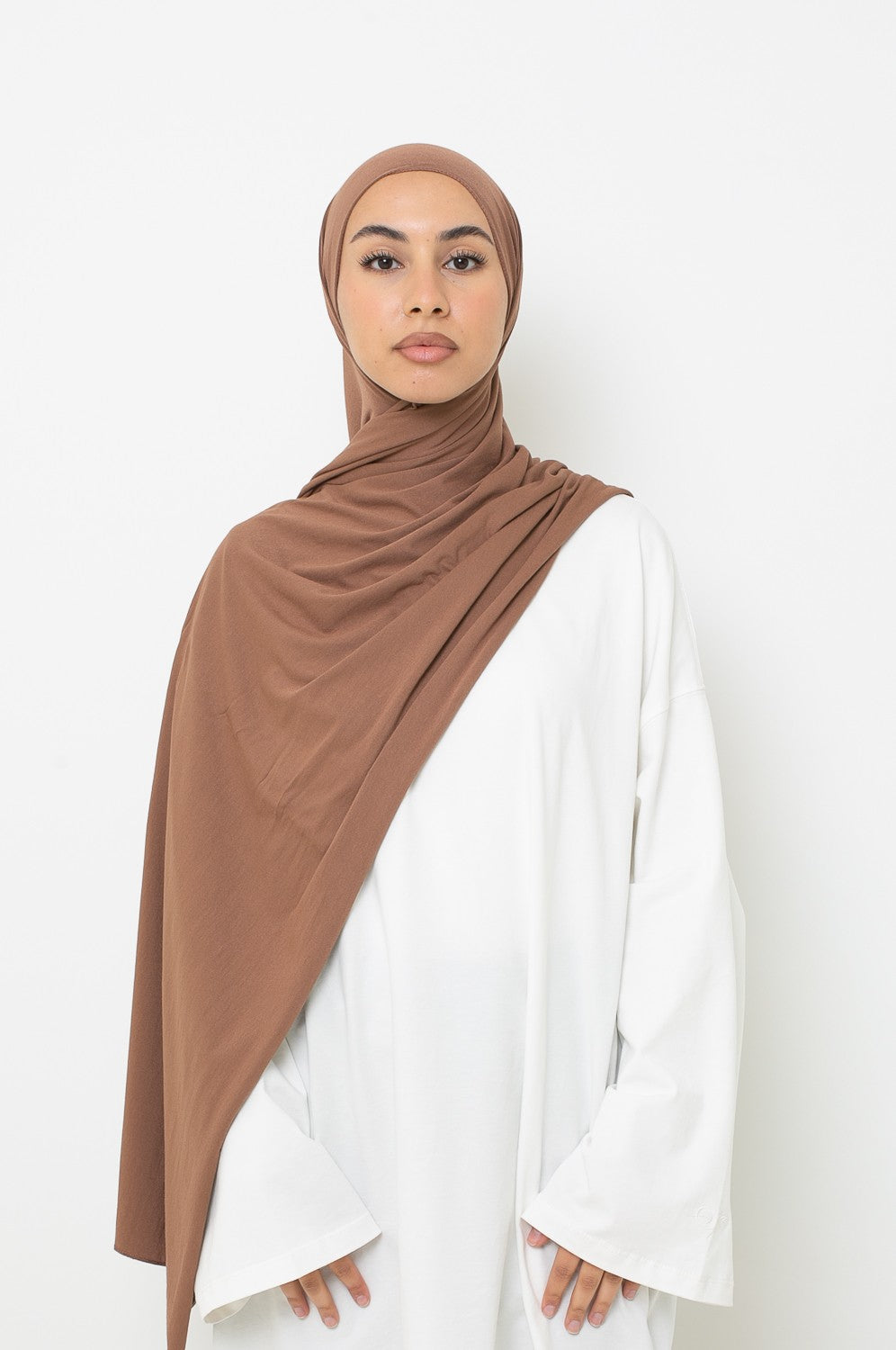Hijab jersey coton viscose choco