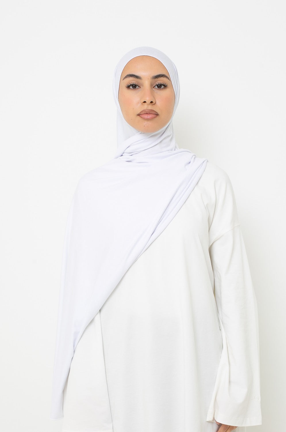 Hijab jersey coton viscose blanc