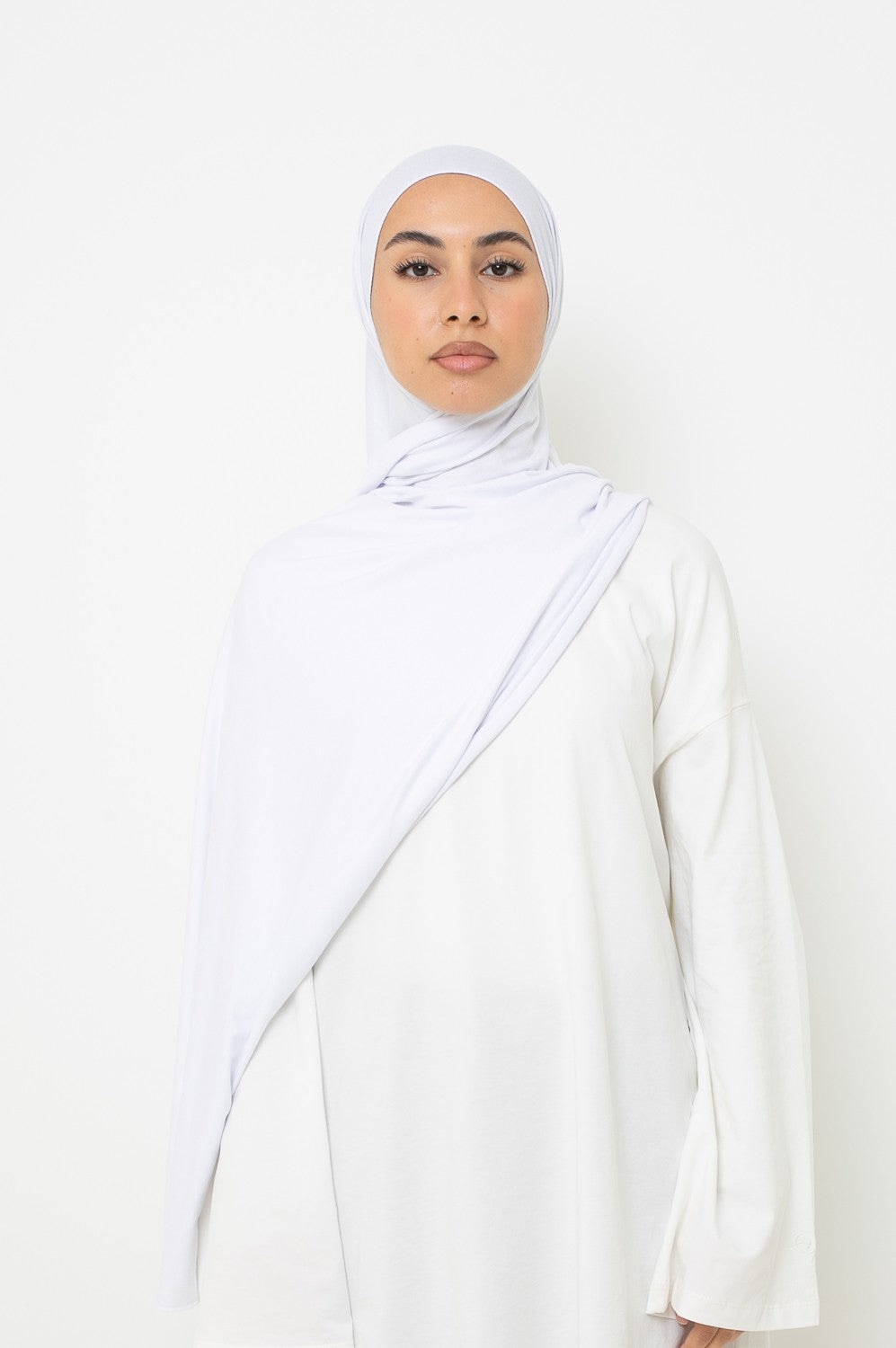 Hijab jersey coton viscose blanc