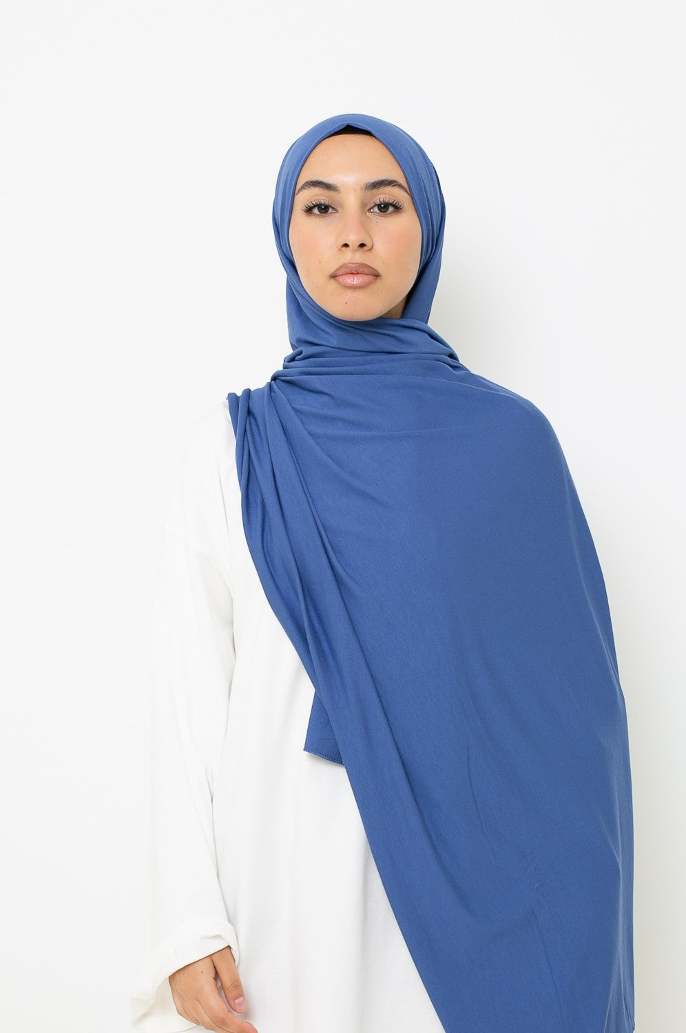 Hijab Jersey prêt à nouer bleu