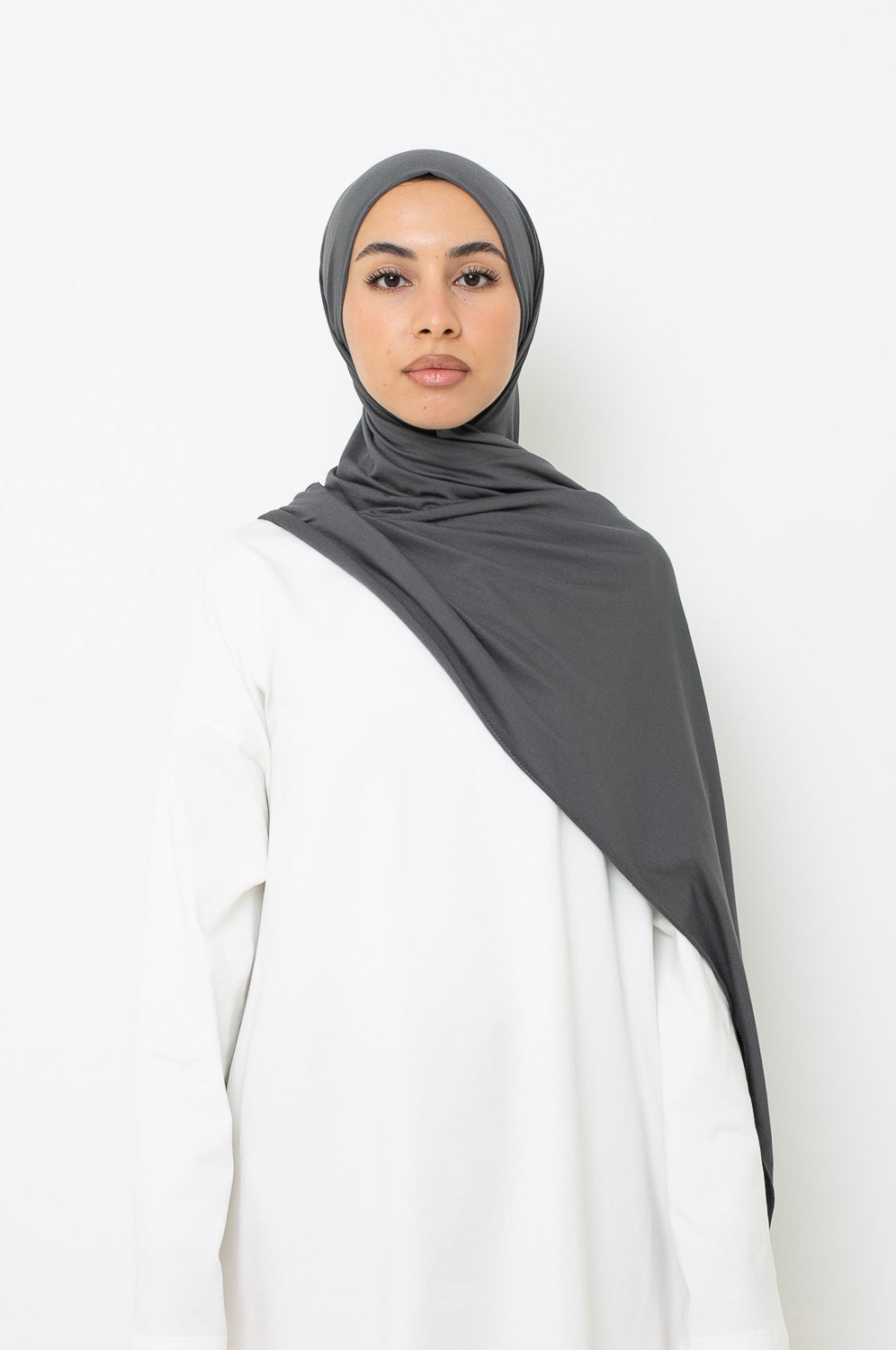 Hijab Jersey prêt à nouer gris