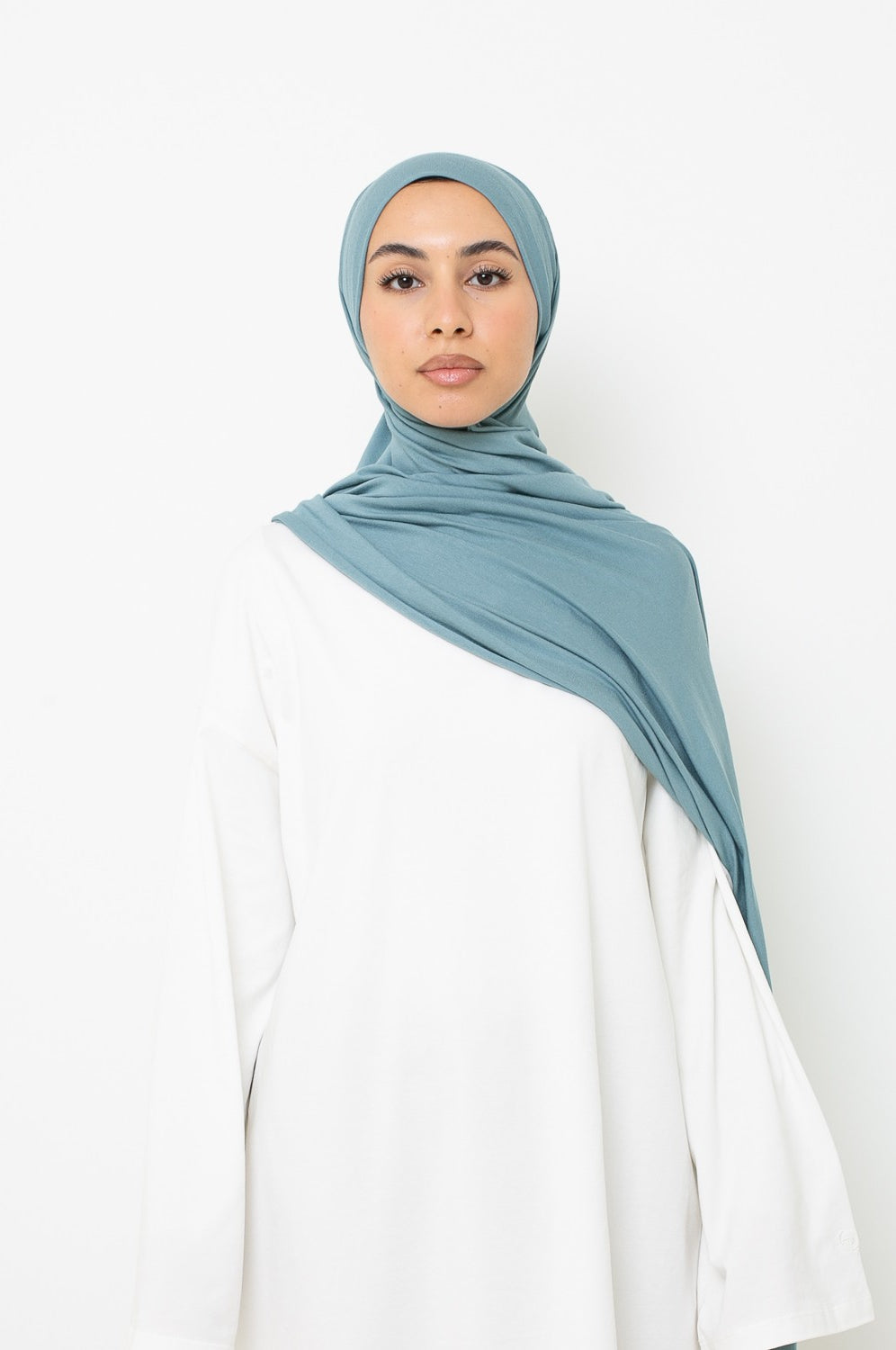 Hijab Jersey à nouer bleu