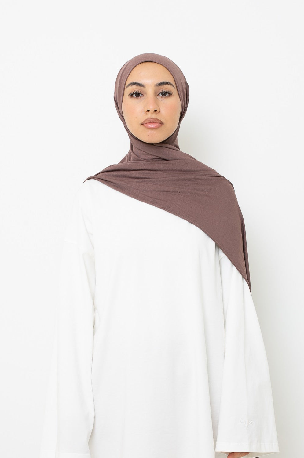 Hijab Jersey à nouer taupe marroné