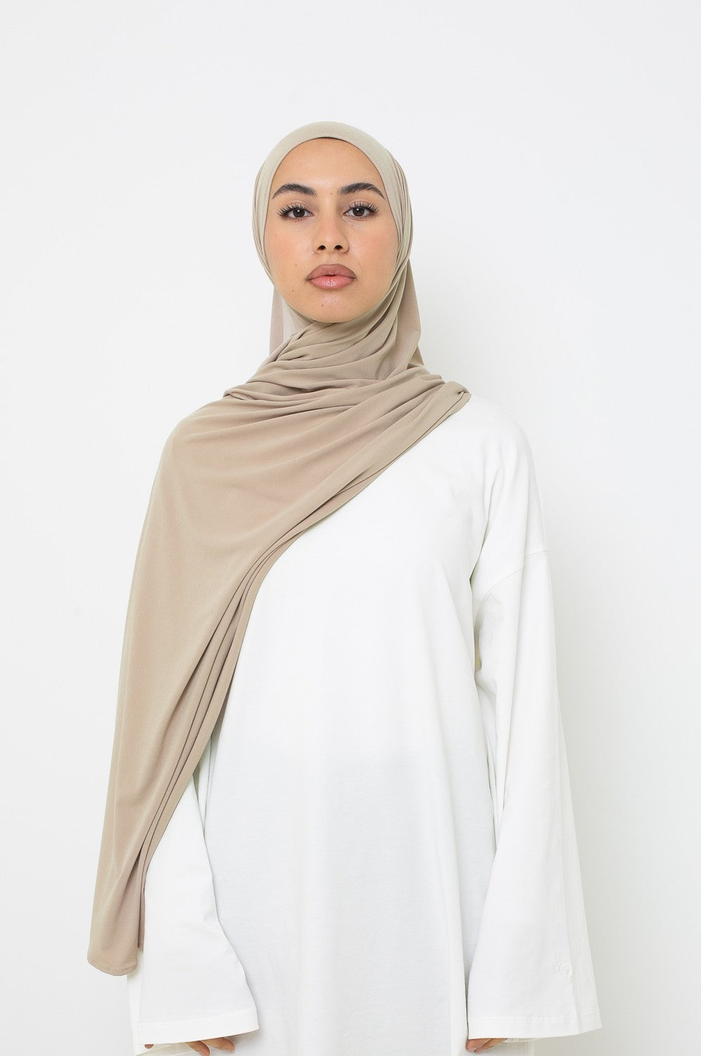 Hijab Jersey premium café au lait