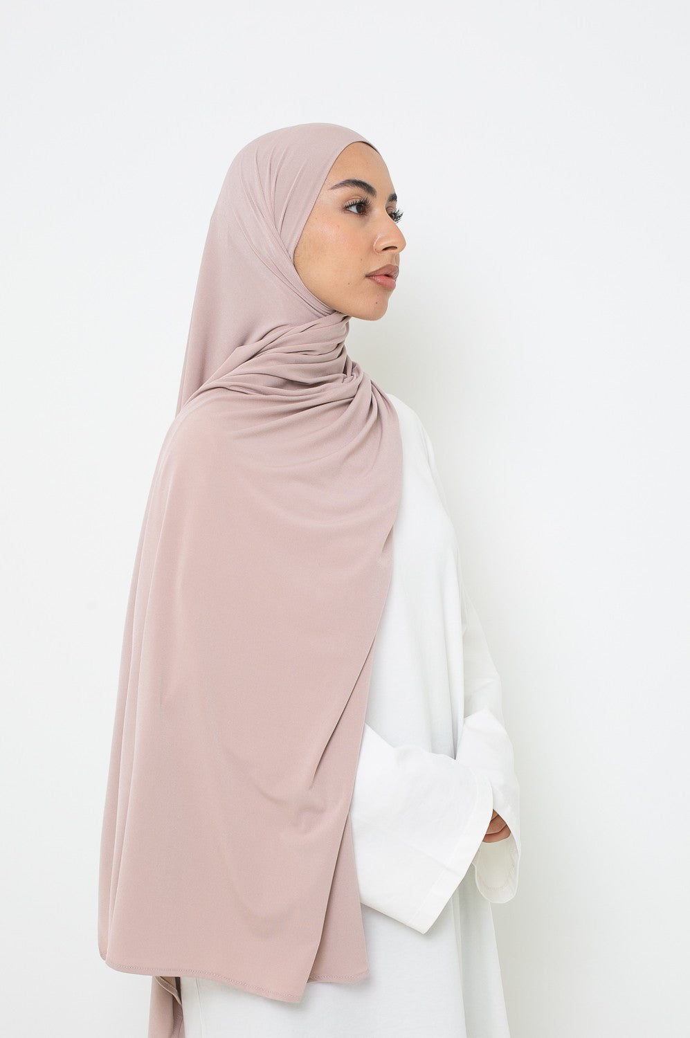 Hijab jersey premium beige sable