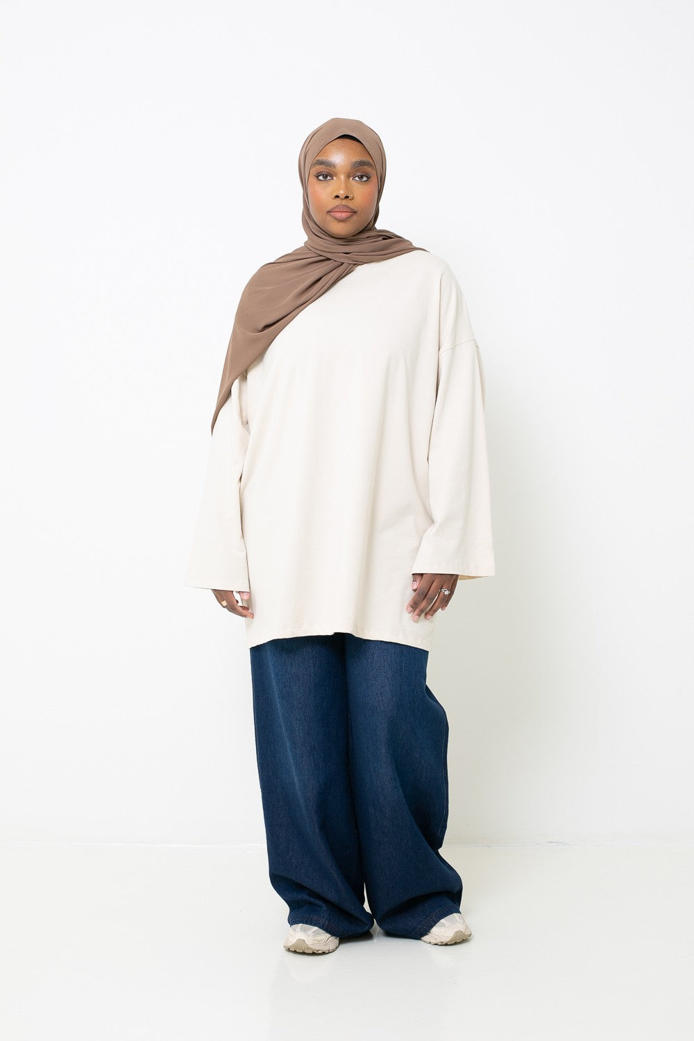 t-shirt ample manche longue pour femme musulmane