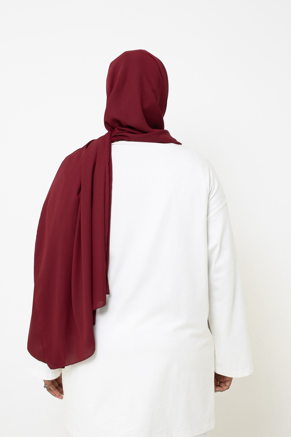 hijab mousseline bordeaux
