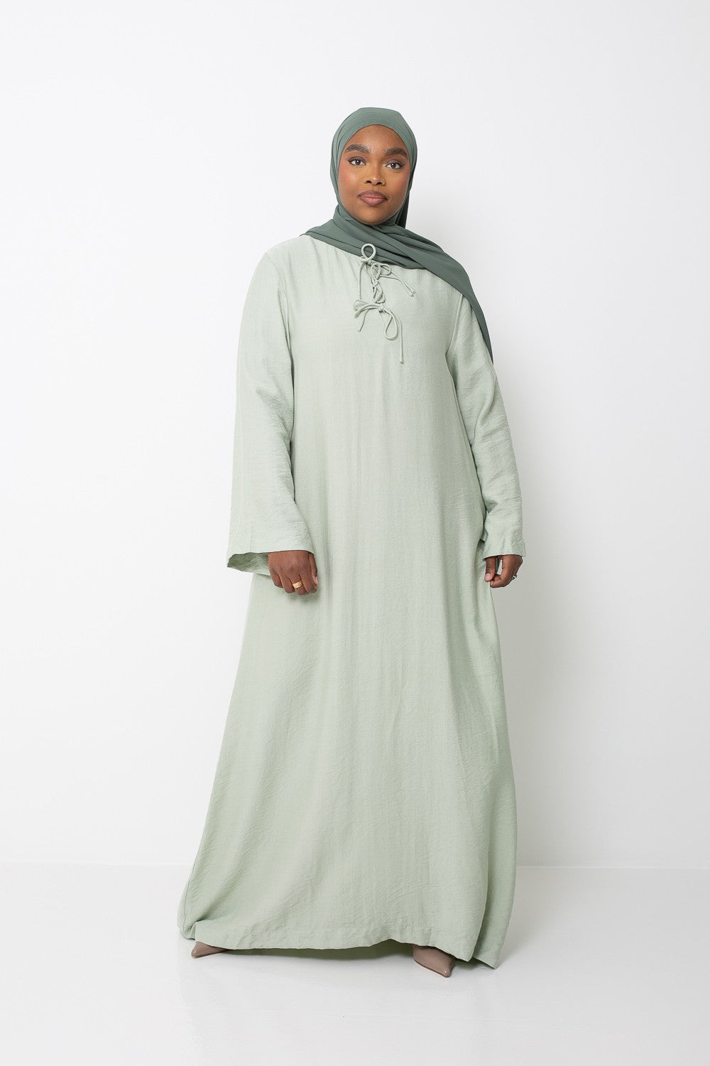 Robe tall coupe évasée pour les grandes de tailles pour femmes musulmanes