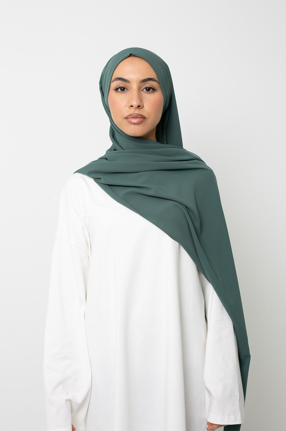 hijab soie de Médine vert à nouer