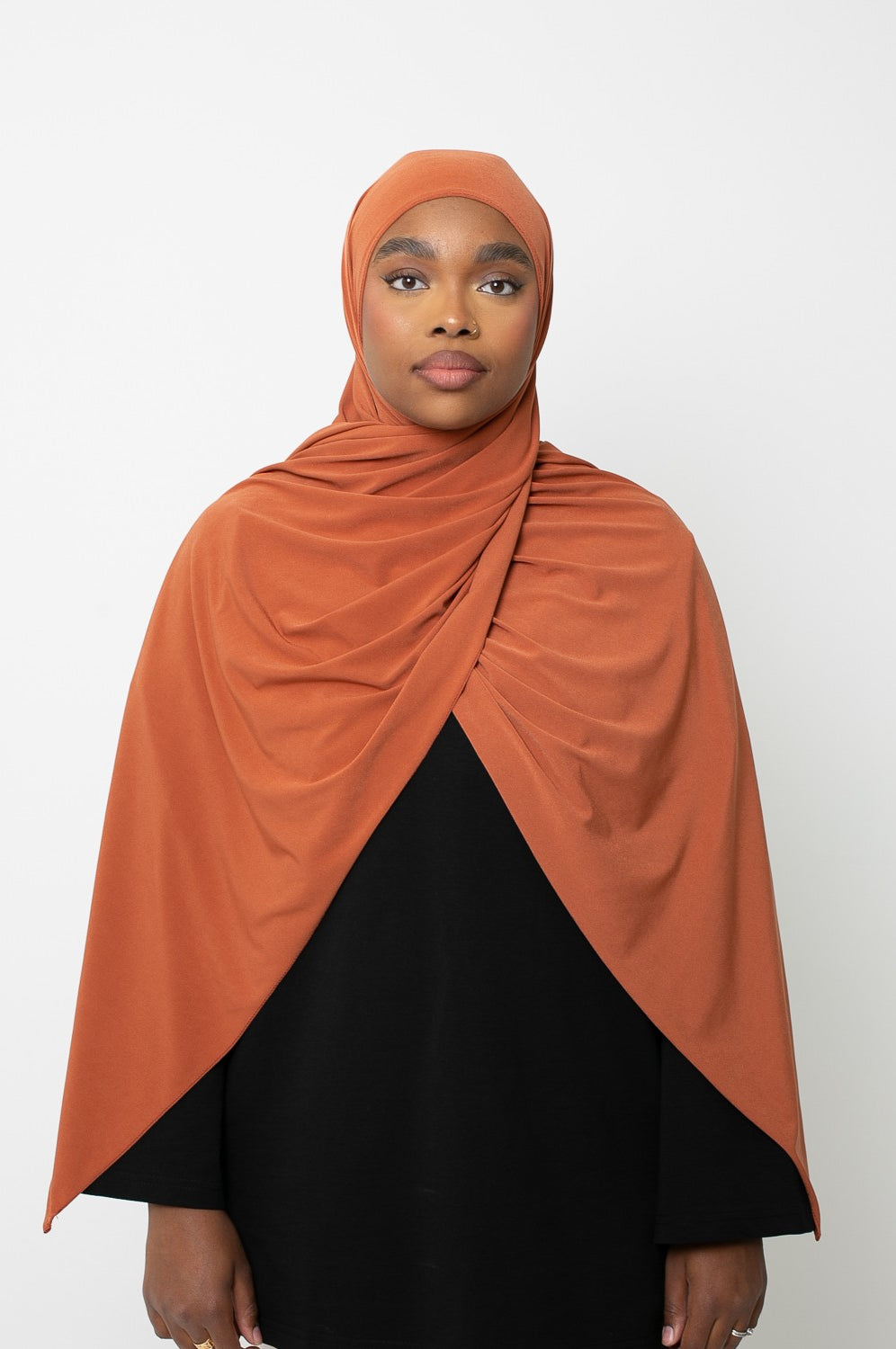 Hijab jersey premium brique