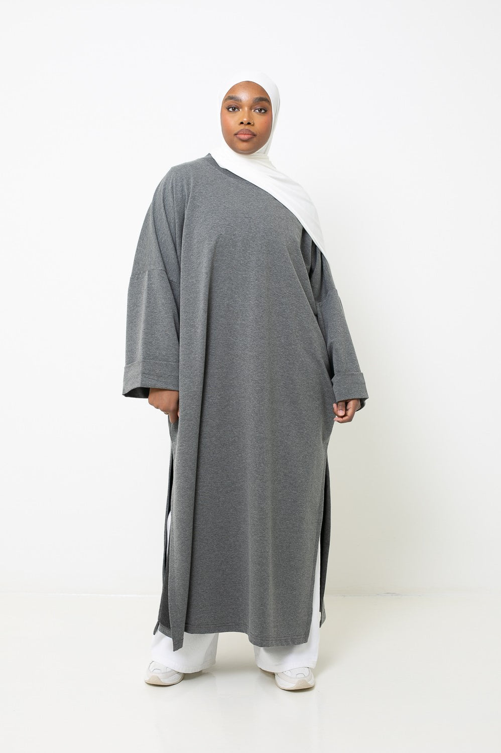 Robe sweat à fente pour femme musulmane