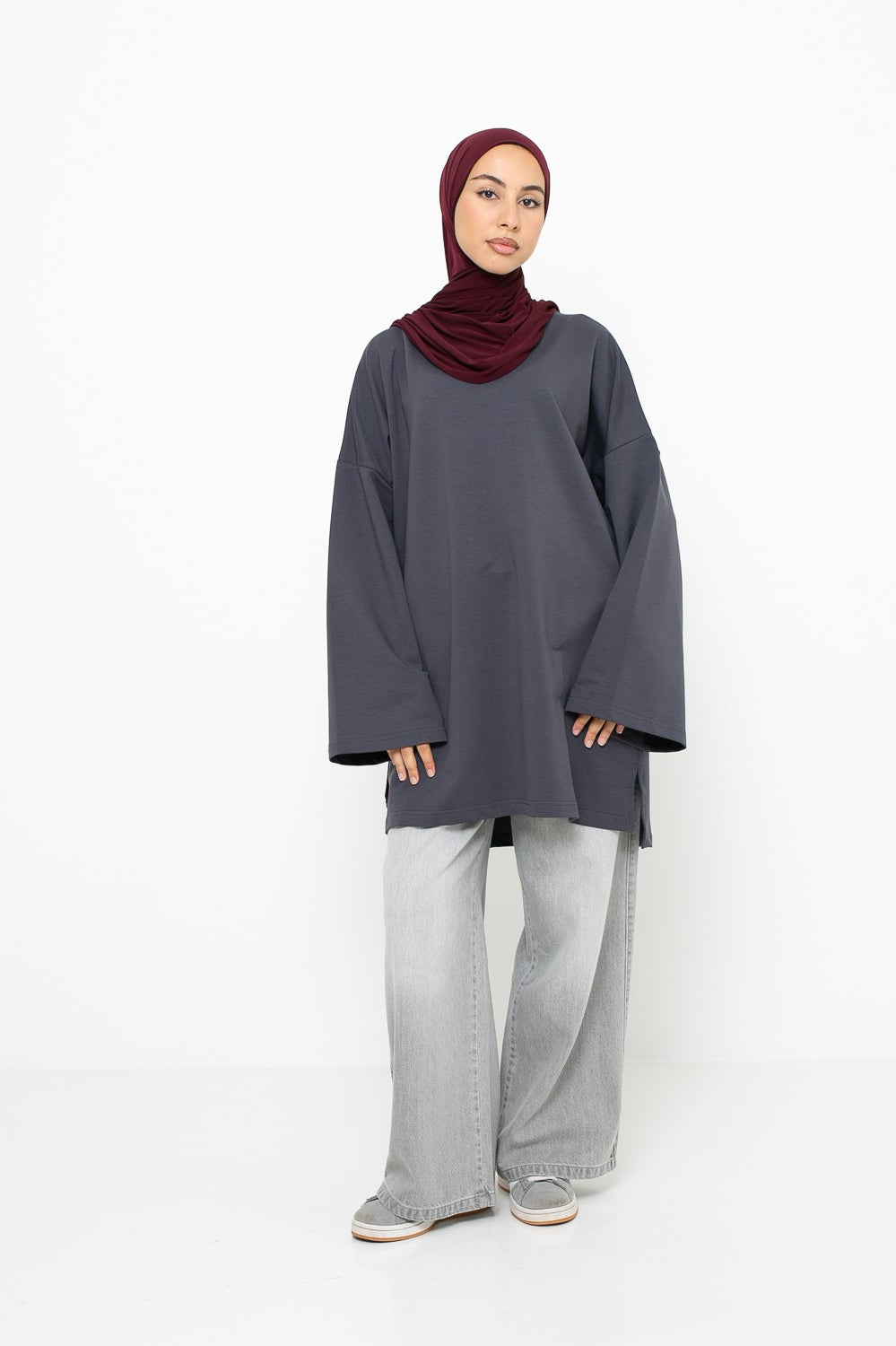 Haut ample coton pour femme musulmane. Vêtement sport décontracte. Boutique hijab moderne .