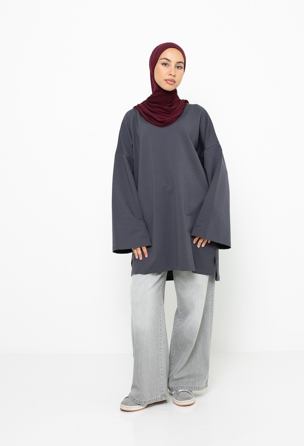Haut ample coton pour femme musulmane. Vêtement sport décontracte. Boutique hijab moderne .