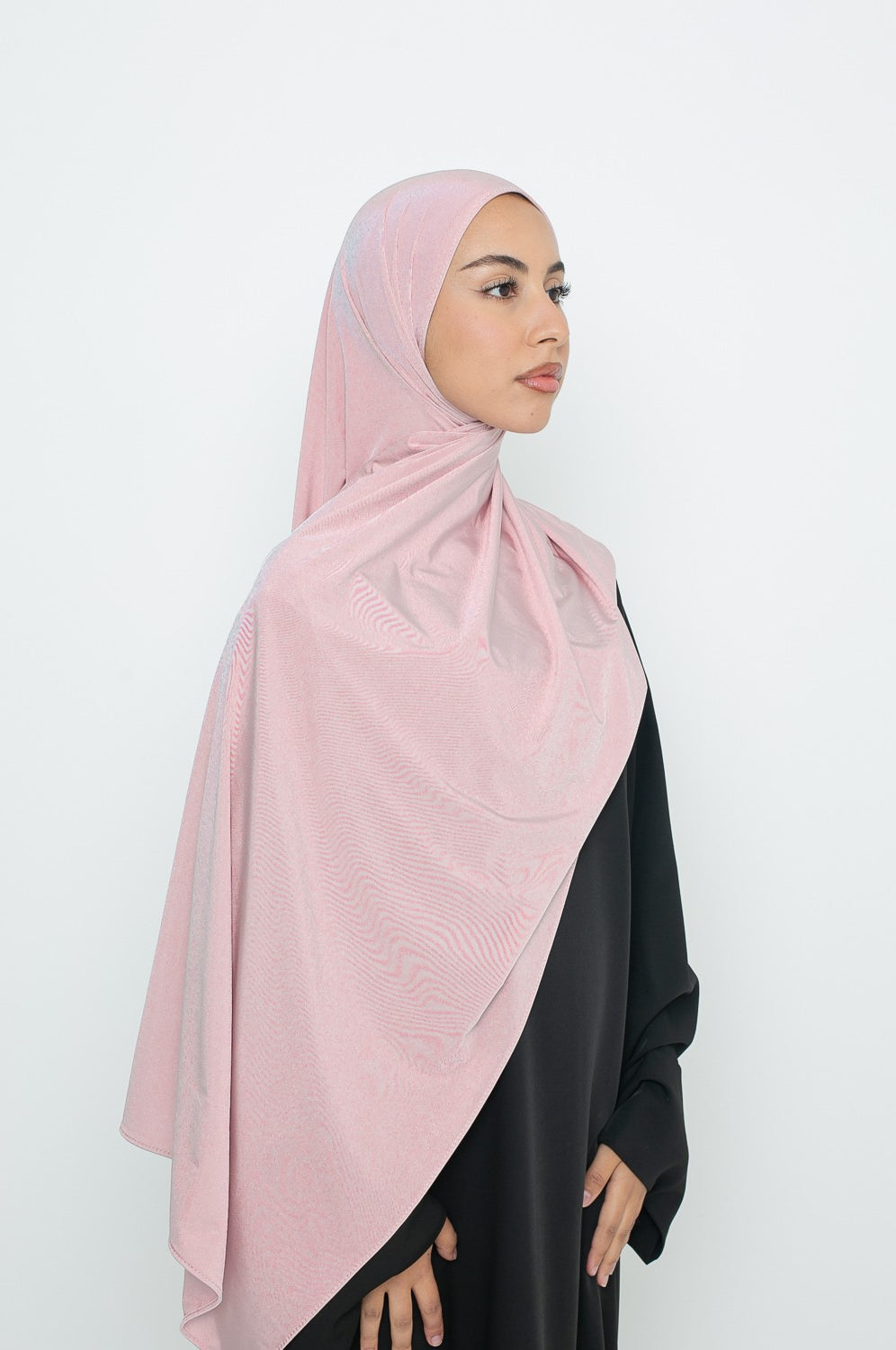 Hijab jersey satin premium rose